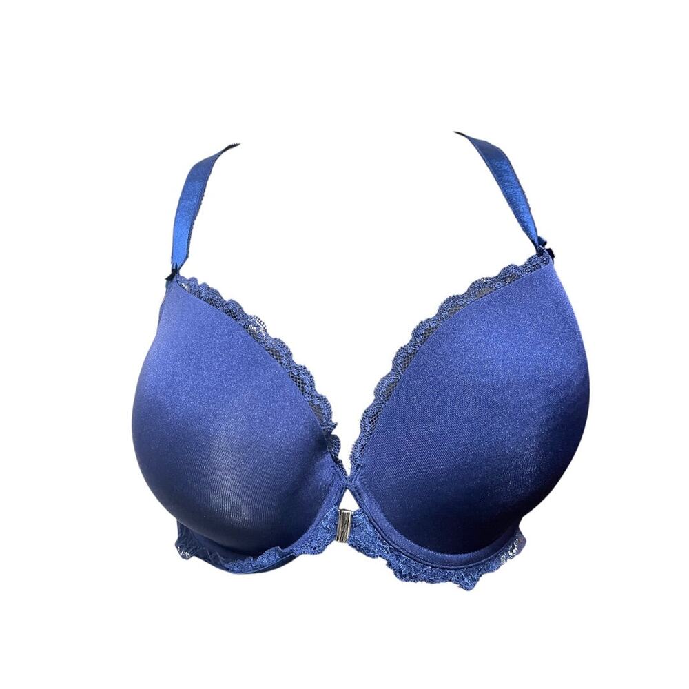 42D Adore Me Lace Front Closure‎ Bra Blue Underwire Padded